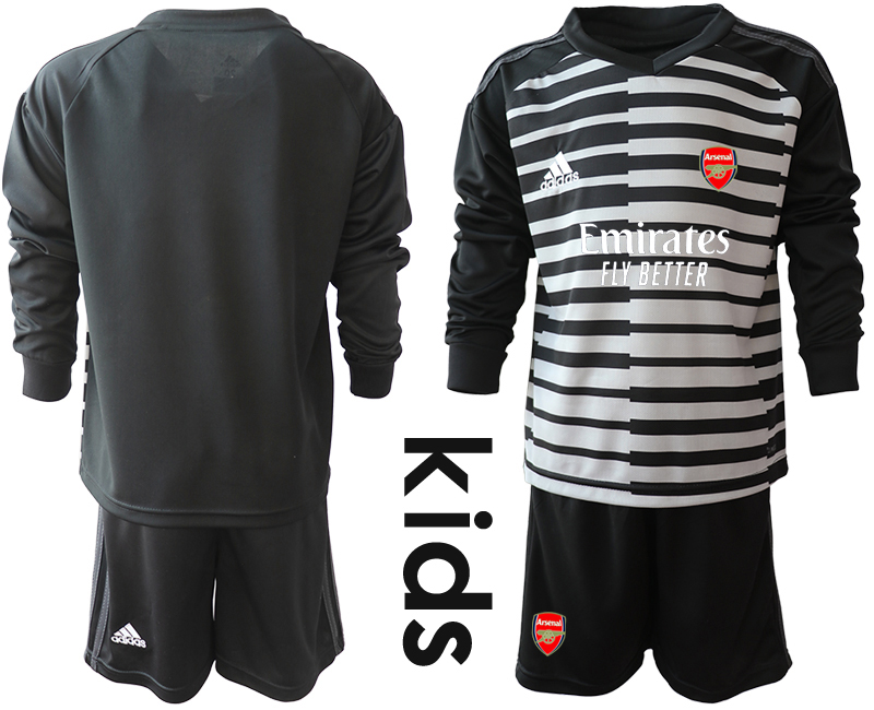 Youth 2020-2021 club Arsenal black long sleeved Goalkeeper blank Soccer Jerseys1